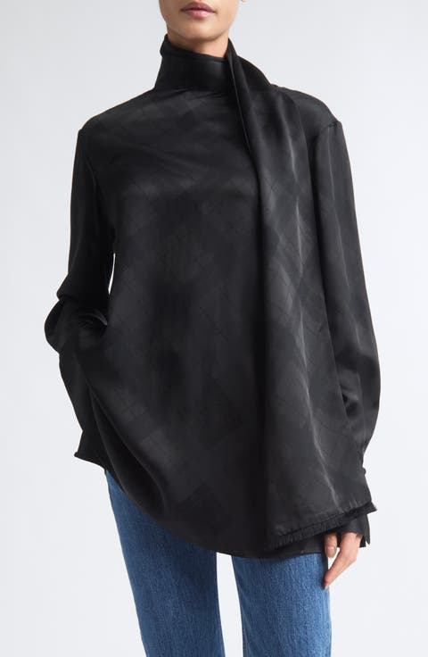 The Luss Scarf Neck Tartan Jacquard Shirt