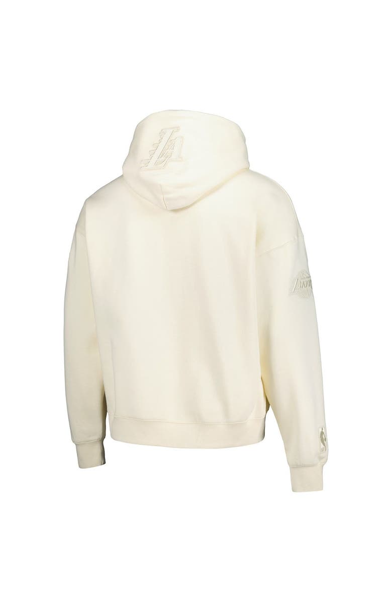 PRO STANDARD Men's Pro Standard LeBron James Cream Los Angeles Lakers Name & Number Pullover Hoodie, Alternate, color, 