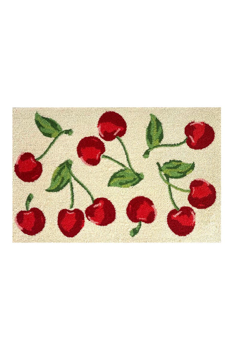 Cherry Toss Indoor/Outdoor Doormat, Main, color, IVORY RED GREEN