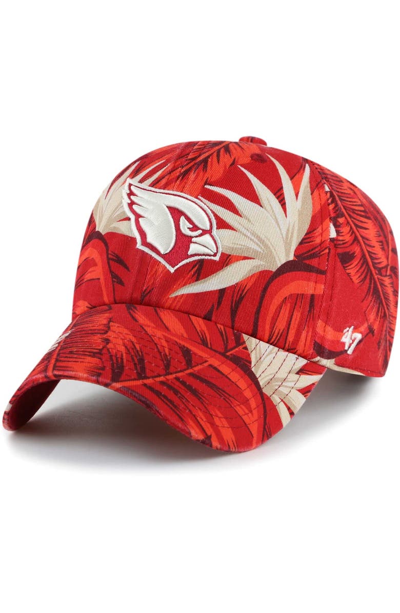 '47 Men's '47 Cardinal Arizona Cardinals Tropicalia Clean Up Adjustable Hat, Main, color, 