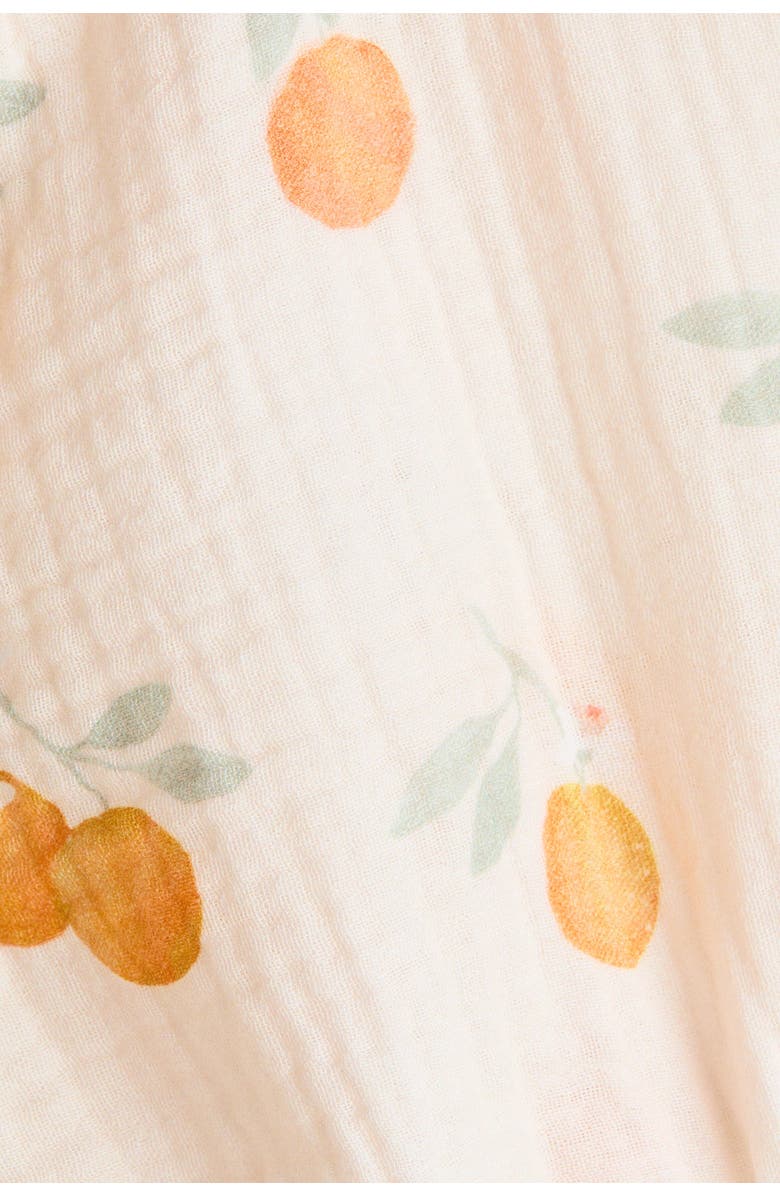 H&M Cotton Muslin Bodysuit, Alternate, color, Cream/Lemons