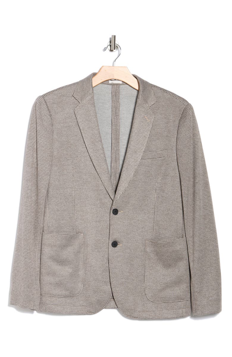 NORDSTROM RACK Houndstooth Knit Sport Coat, Alternate, color, Taupe Shadow Puptooth