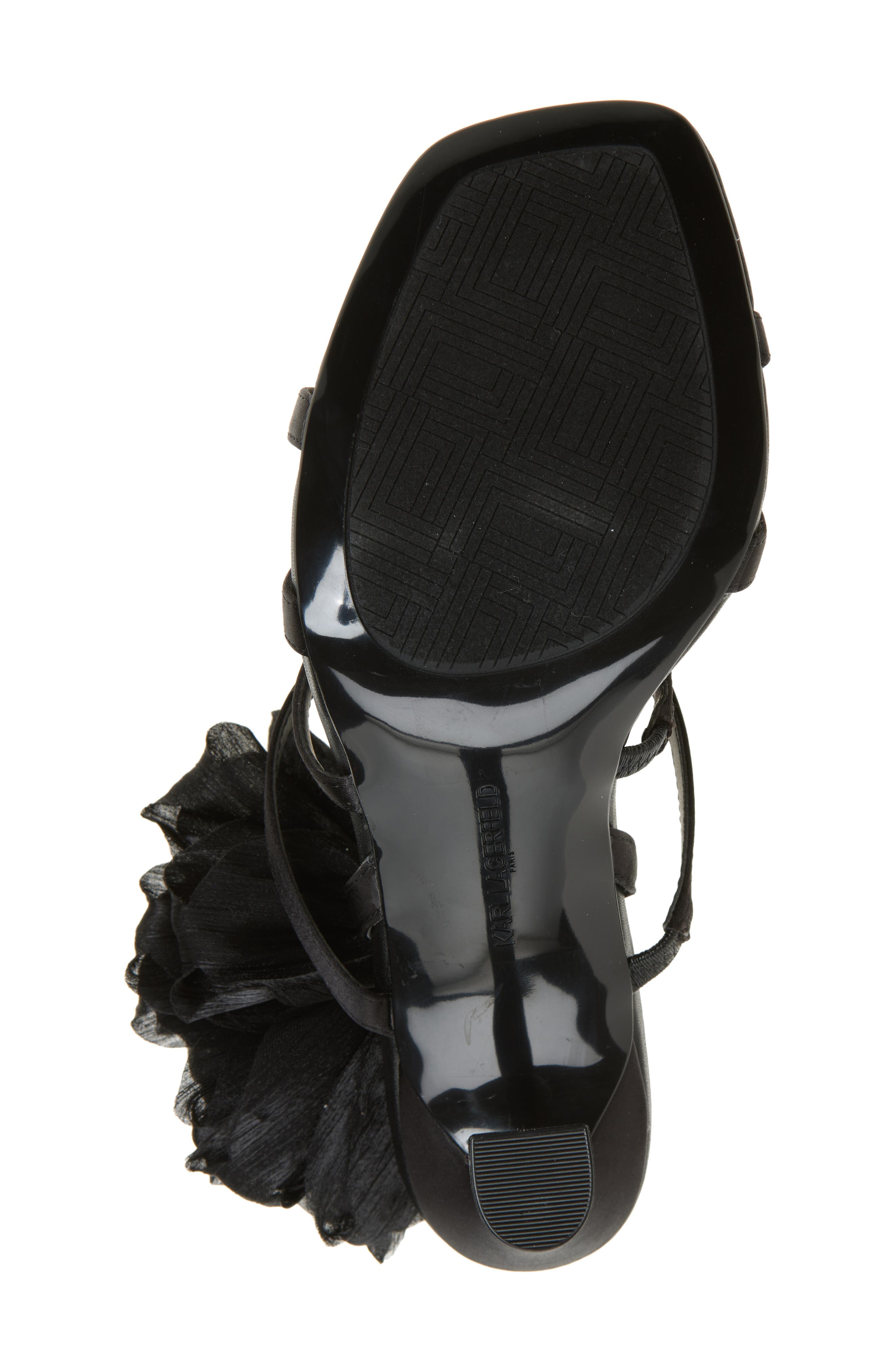 KARL LAGERFELD PARIS Caela Rosette Sandal, Alternate, color, 