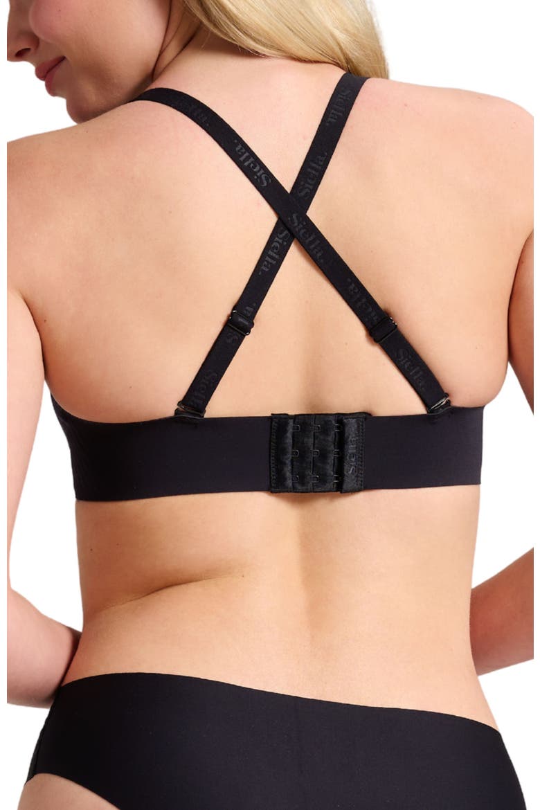 No-Show Triangle Seamless Bra, Alternate, color, Black