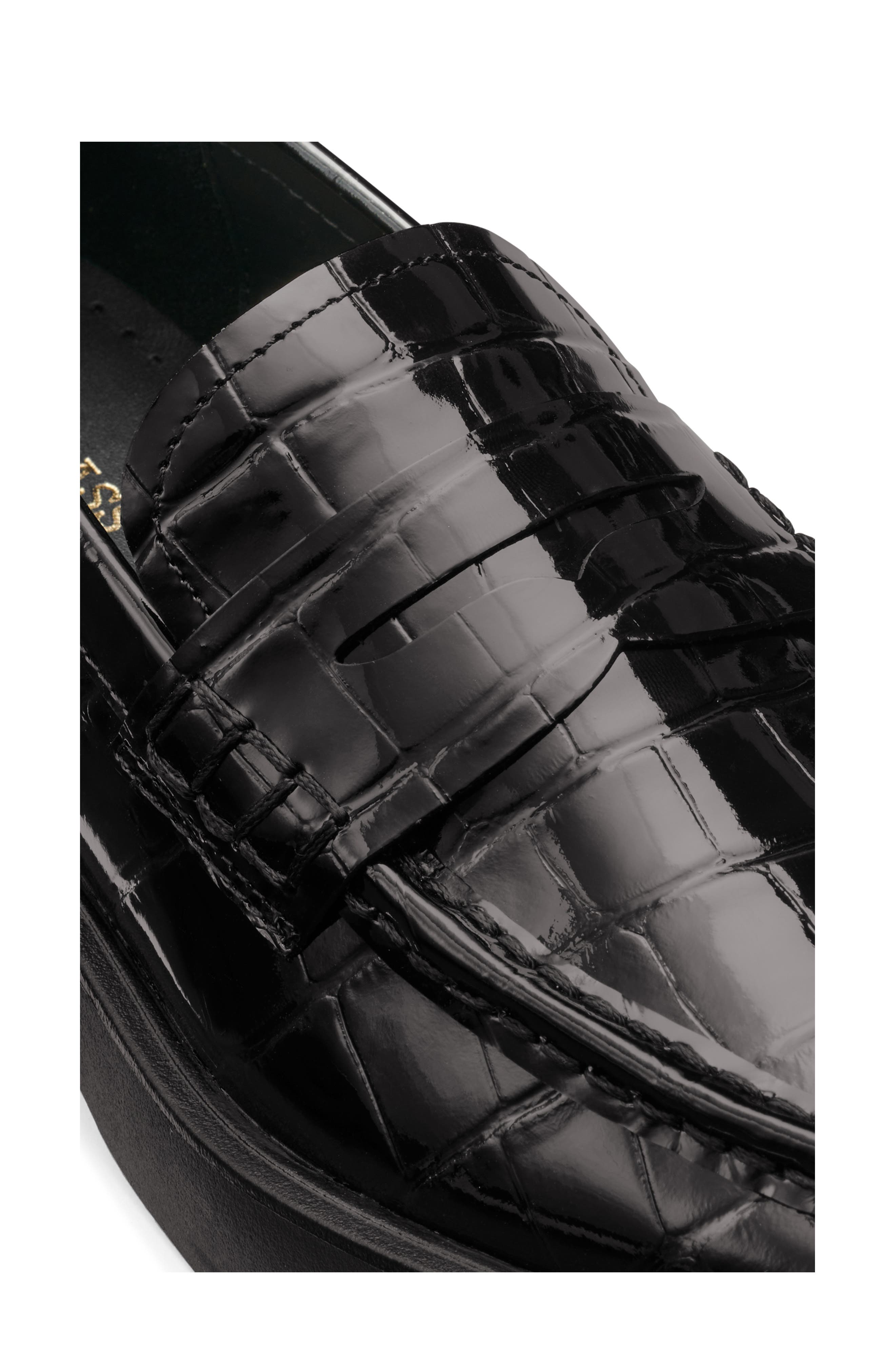 G.H.BASS Bowery Croc Embossed Loafer, Alternate, color, 