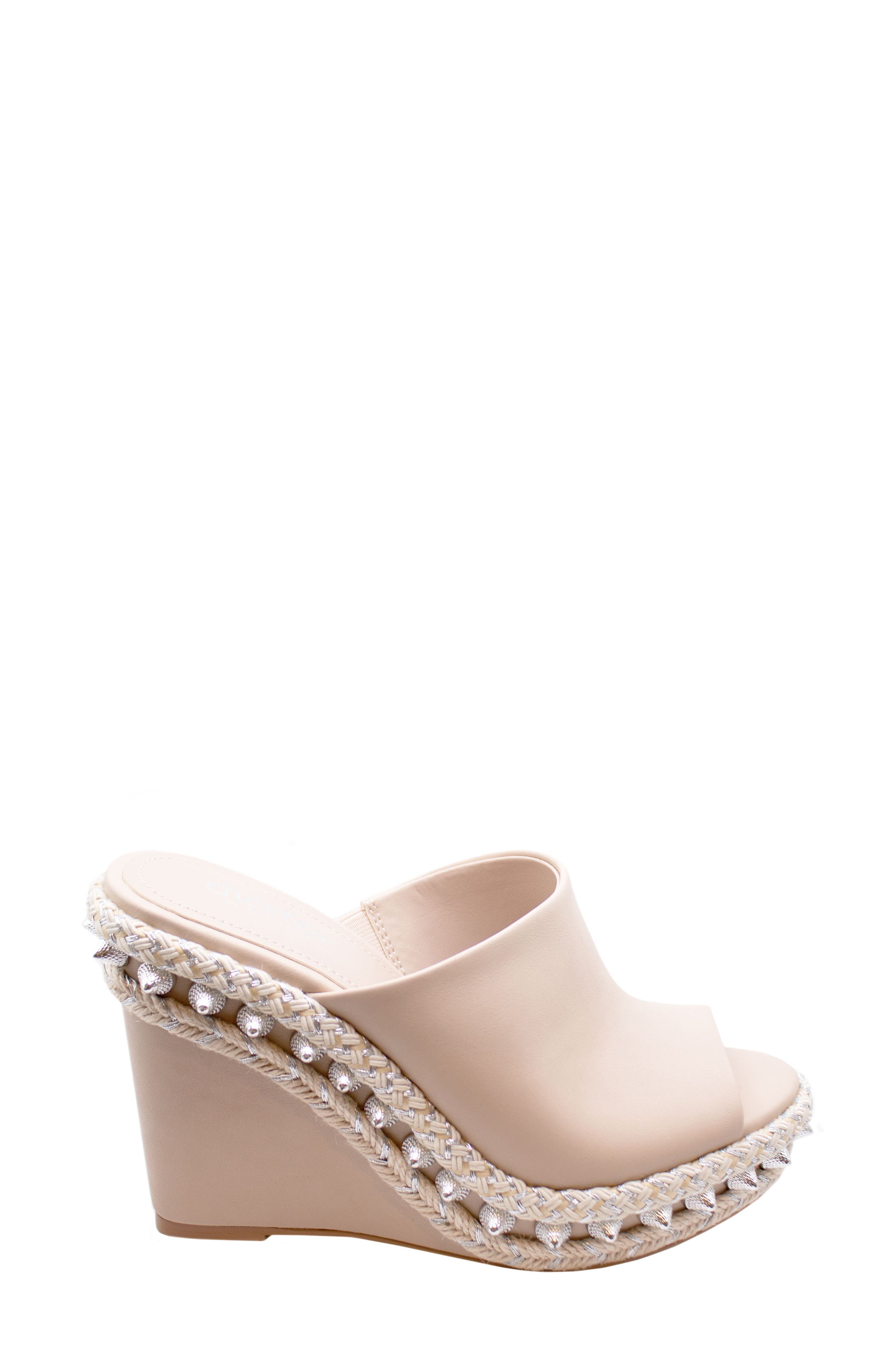 Charles David Haider Platform Wedge Sandal, Alternate, color, Beige-Sm