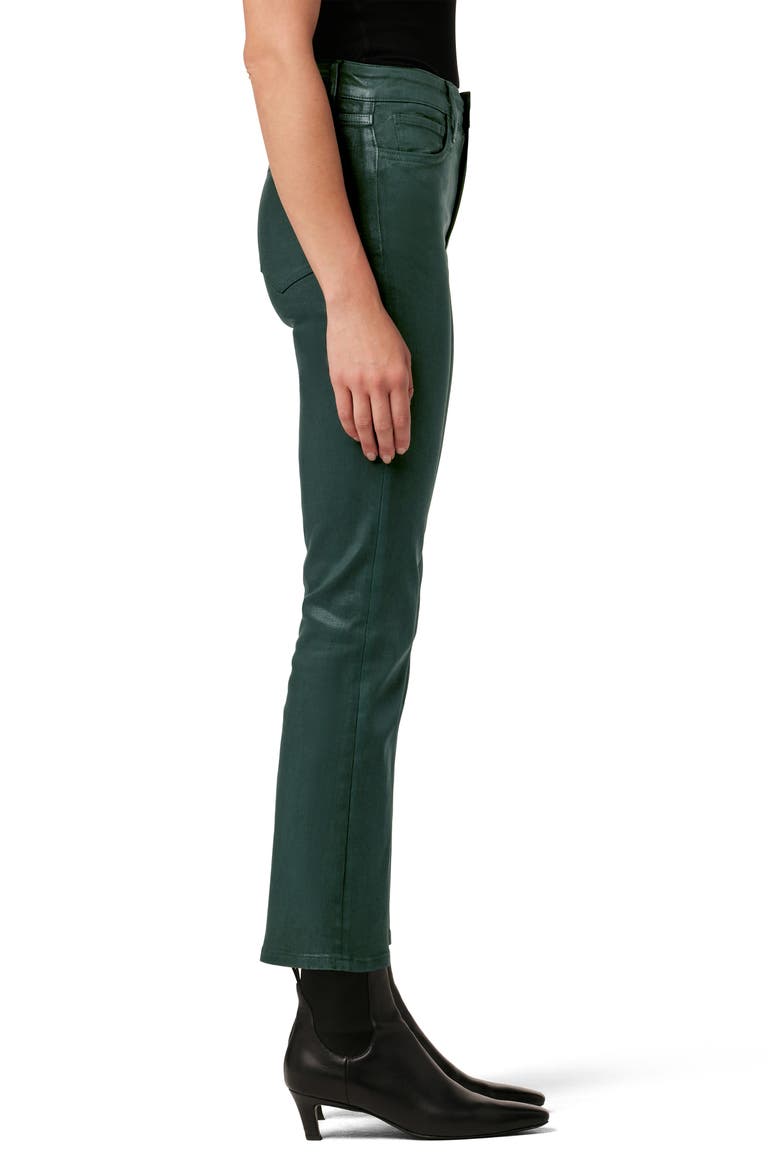 The Callie Coated High Waist Ankle Bootcut Jeans, Alternate, color, FOREST GREEN