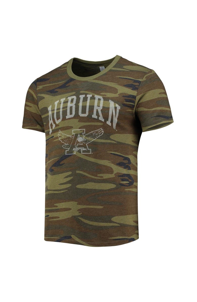 ALTERNATIVE APPAREL Men's Alternative Apparel Camo Auburn Tigers Arch Logo Tri-Blend T-Shirt, Alternate, color,
