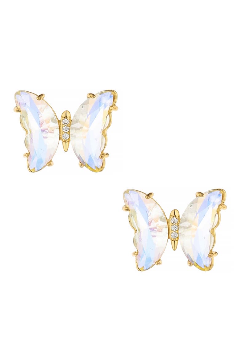 Butterfly Stud Earrings, Main, color, GOLD