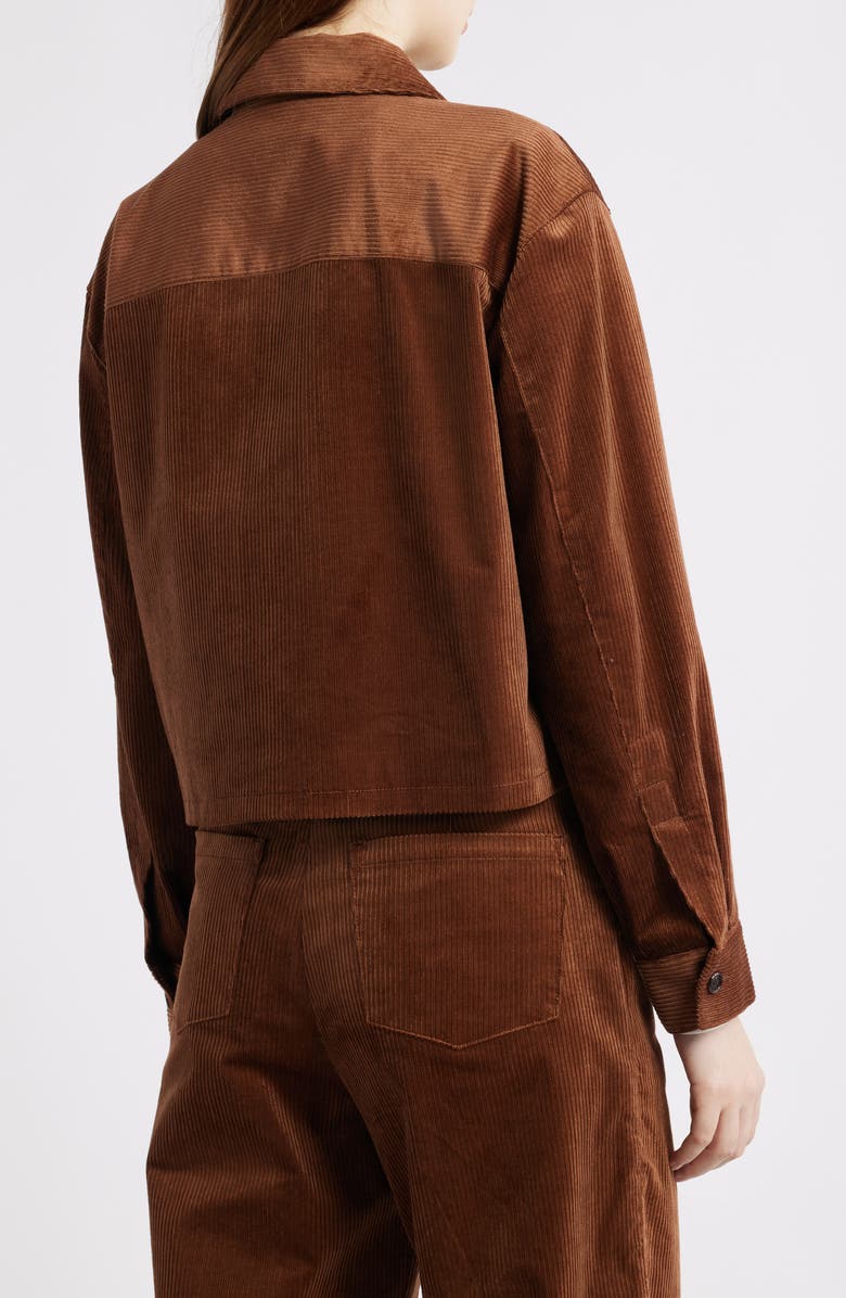Theory Jones Corduroy Shirt Jacket, Alternate, color, Caramel