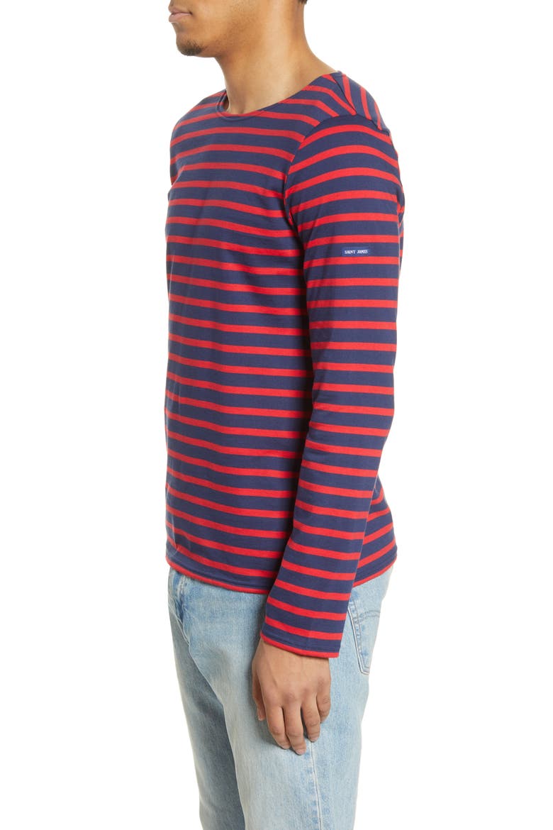 Minquiers Moderne Striped Sailor Shirt, Alternate, color, MARINE/TULIPE