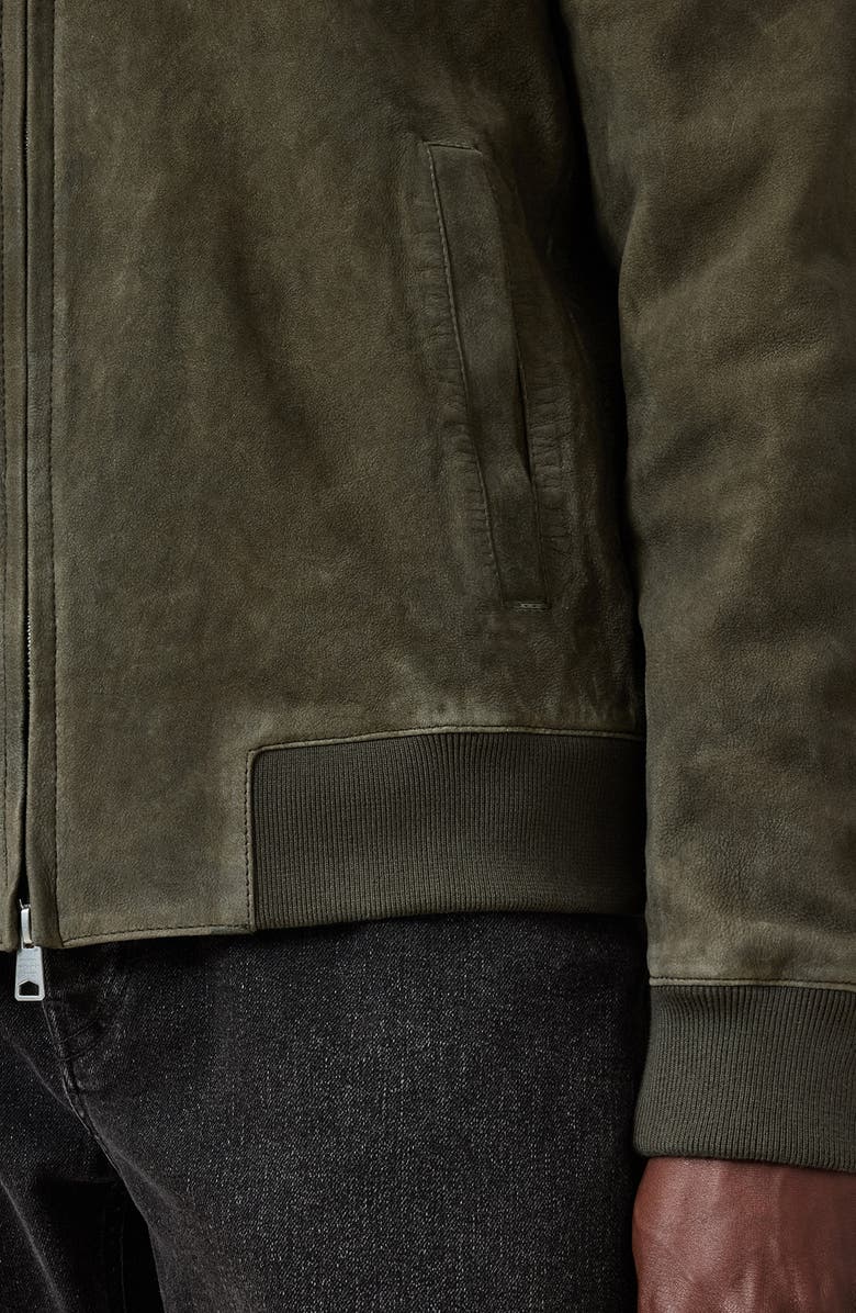 AllSaints Buckley Leather Bomber Jacket, Alternate, color, 