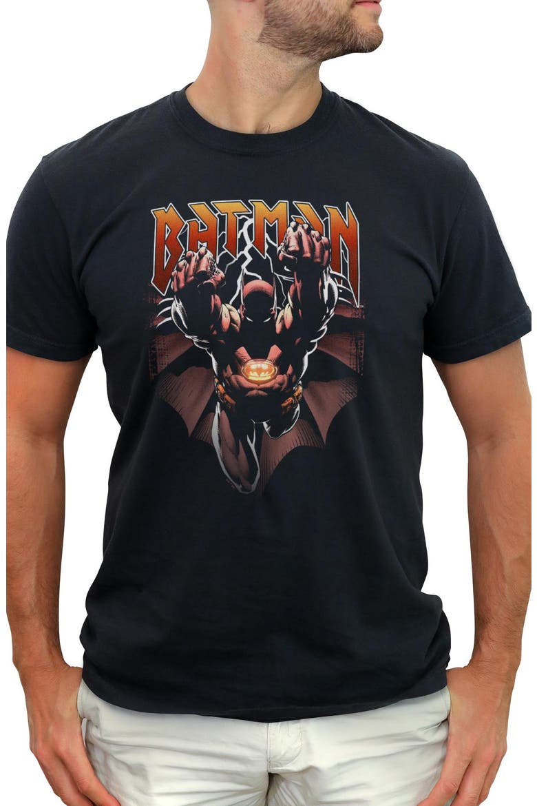 Men's Batman Lightning Logo  Graphic T-Shirt, Main, color, Black