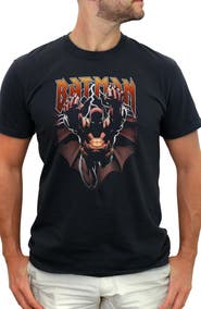 Batman Men's Batman Lightning Logo  Graphic T-Shirt