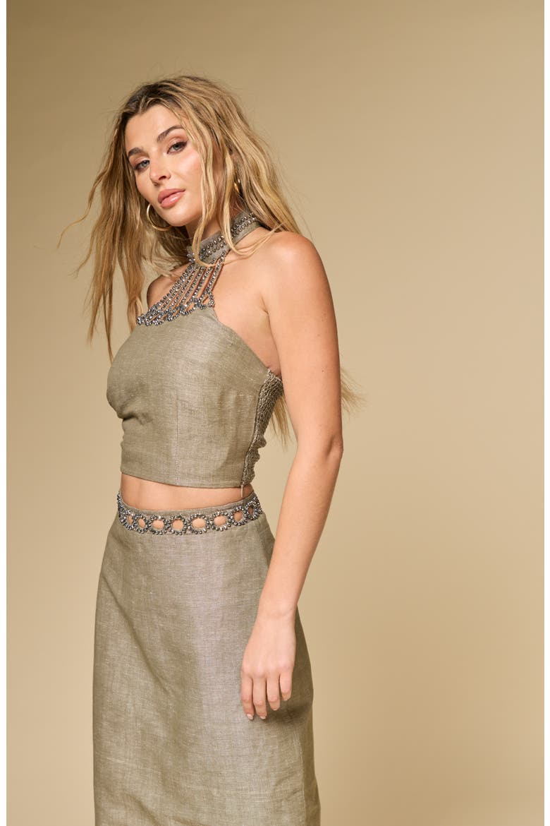 Clarissa Top, Alternate, color, Olive
