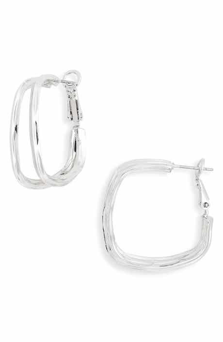 NORDSTROM RACK Square Double Hoop Earrings