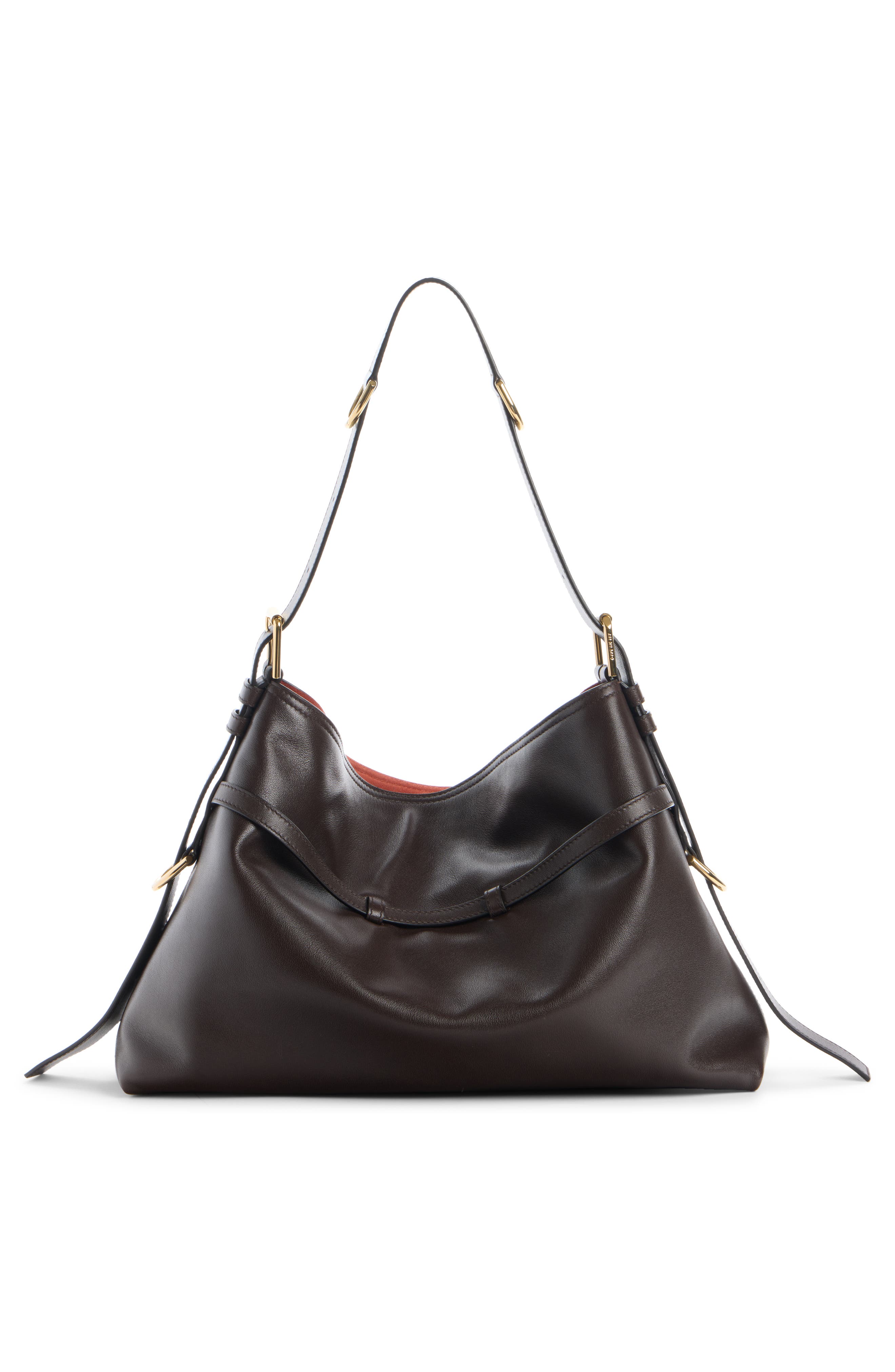 Medium Voyou Leather Shoulder Bag, Alternate, color, CHOCOLATE