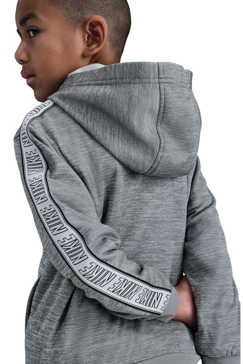 Kids' Sportswear Club Dri-FIT Fleece Hoodie, Alternate, color, 063 SMOKE GREY/GREY/HTR/WHITE