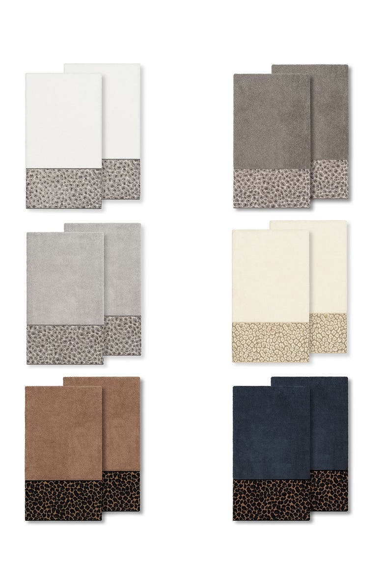 Linum Home Textiles Spots Embellished Bath Towel - Set of 2 - White, Alternate, color, White