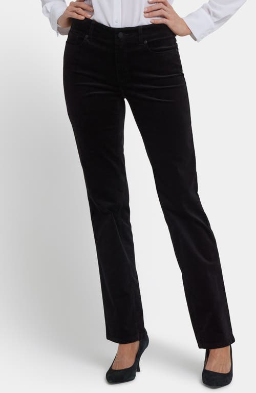 Nydj Marilyn Corduroy Straight Leg Pants In Black