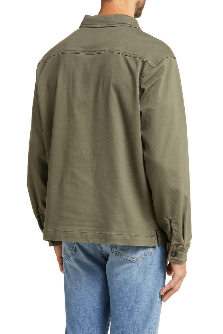 Lounge Twill Knit Shirt Jacket, Alternate, color, MILITARY