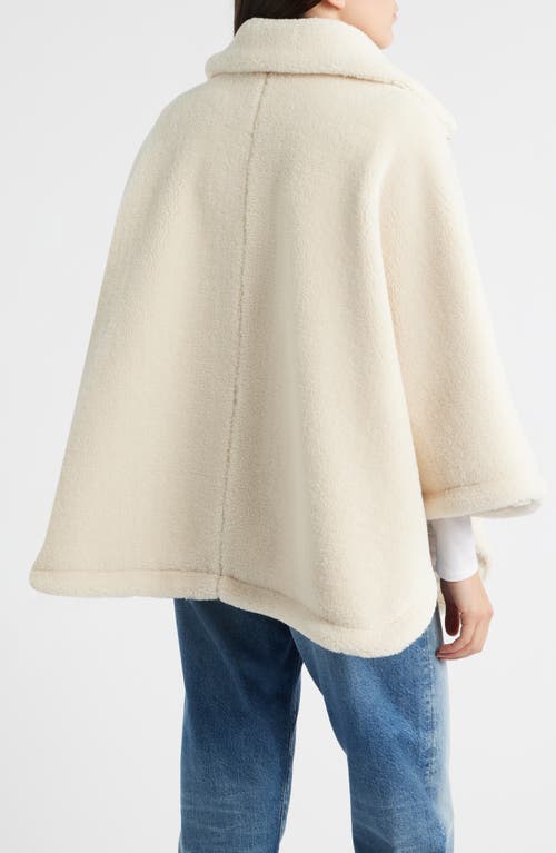 Bernardo Calder Faux Fur Poncho Jacket In White