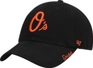 '47 Women's '47 Black Baltimore Orioles Team Miata Clean Up Adjustable Hat