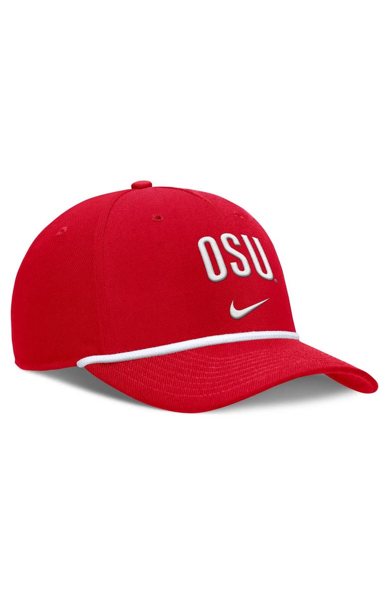 Nike Men's Nike Scarlet Ohio State Buckeyes Rise Campus Adjustable Hat, Alternate, color, Scarlet