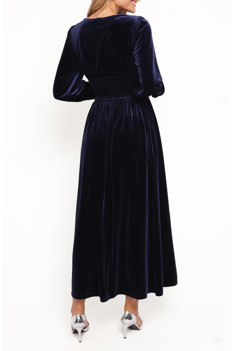 Cece Long Sleeve Velvet Maxi Dress, Alternate, color, MIDNIGHT BLUE