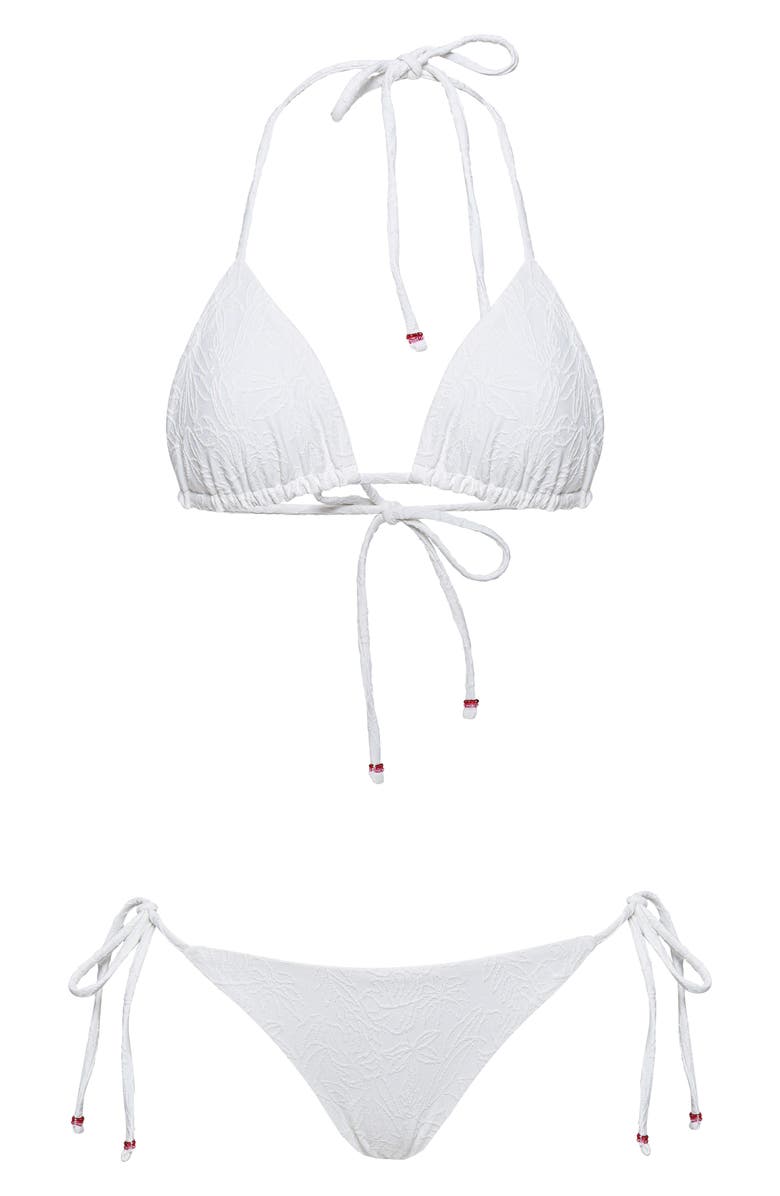 Maaji White Whisper Shinning Reversible Bikini Bottoms, Alternate, color, White