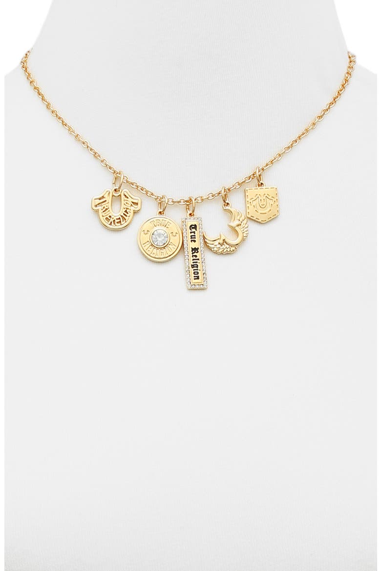 Interchangeable Charms Necklace, Alternate, color, GOLD TONE