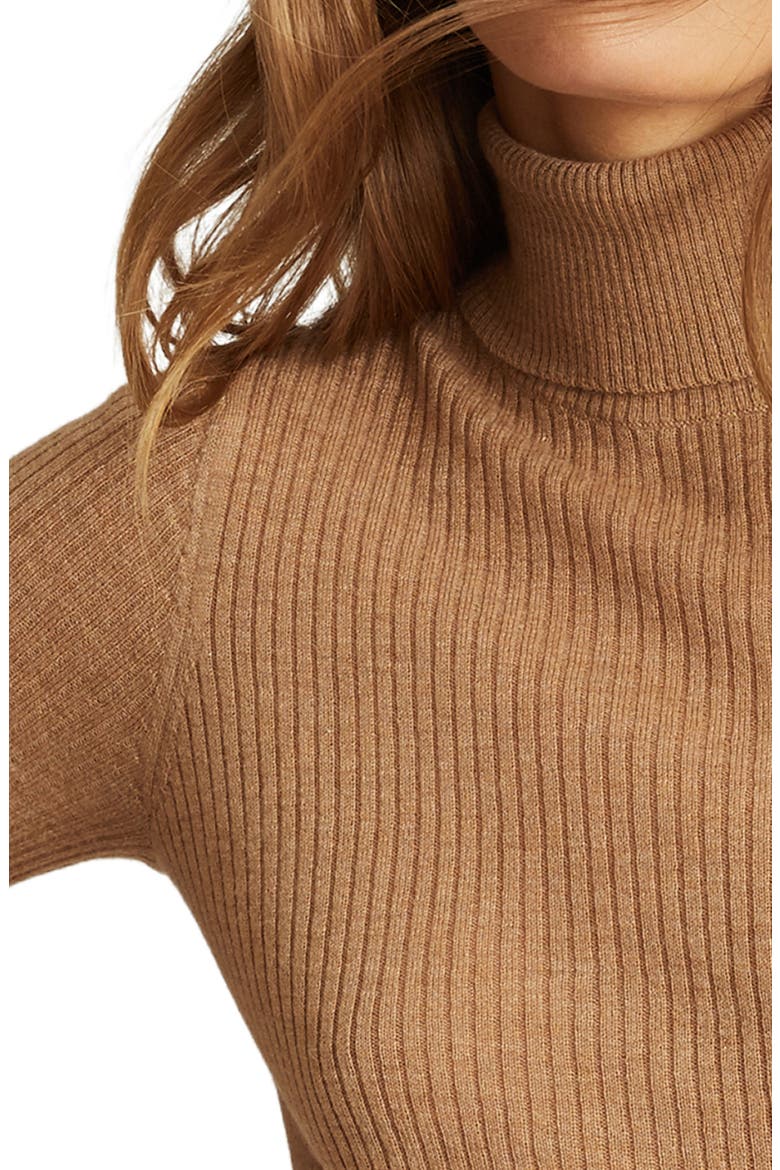 Sophie Wool & Alpaca Blend Turtleneck Sweater, Alternate, color, CAMEL