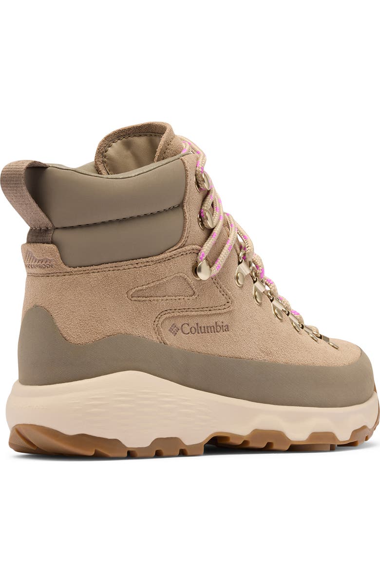 Columbia Newton Alpine PT Waterproof Hiking Boot, Alternate, color, Oxford Tan/ Foxglove