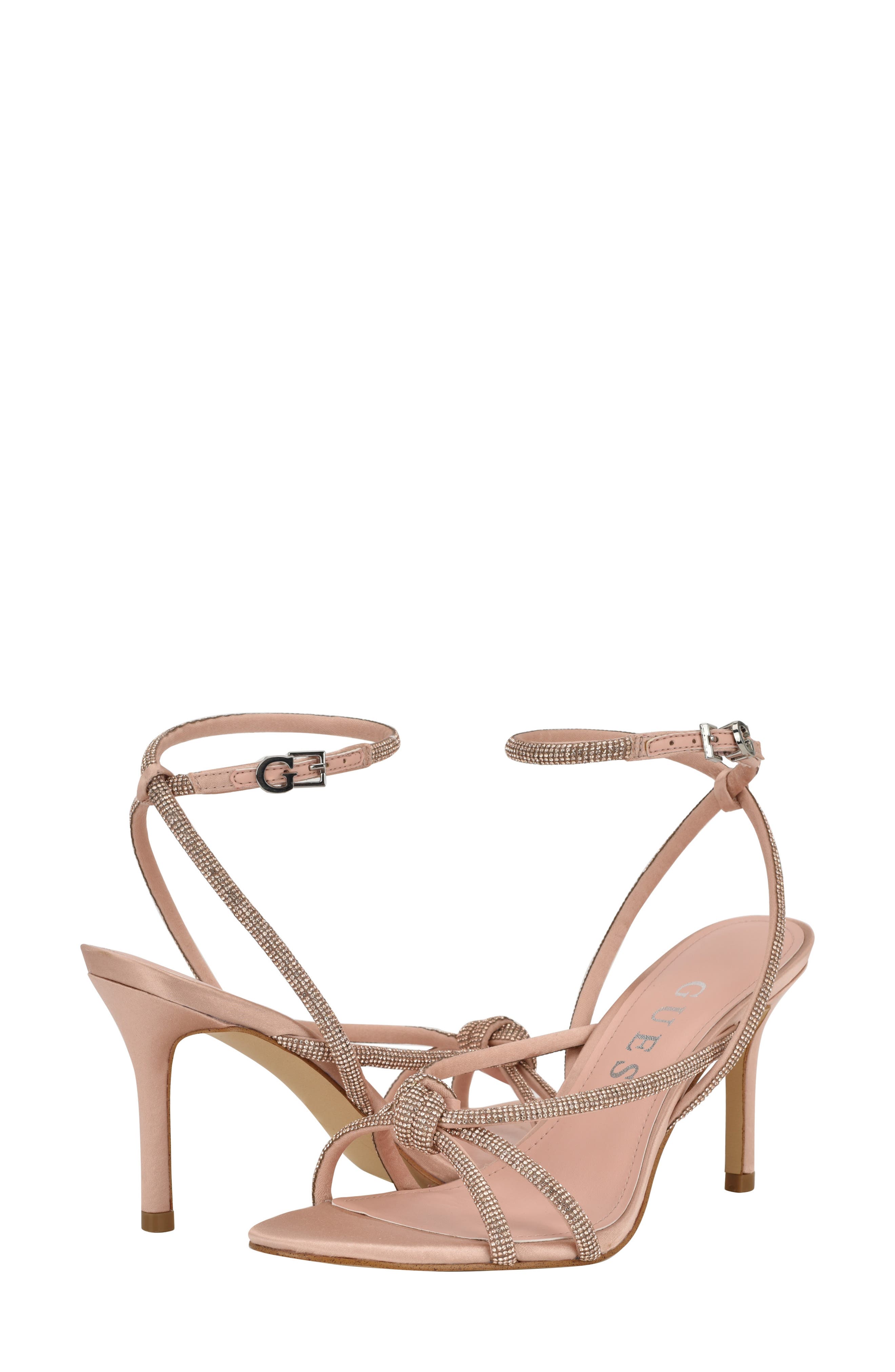 GUESS Merlota Ankle Strap Sandal, Alternate, color, Light Pink