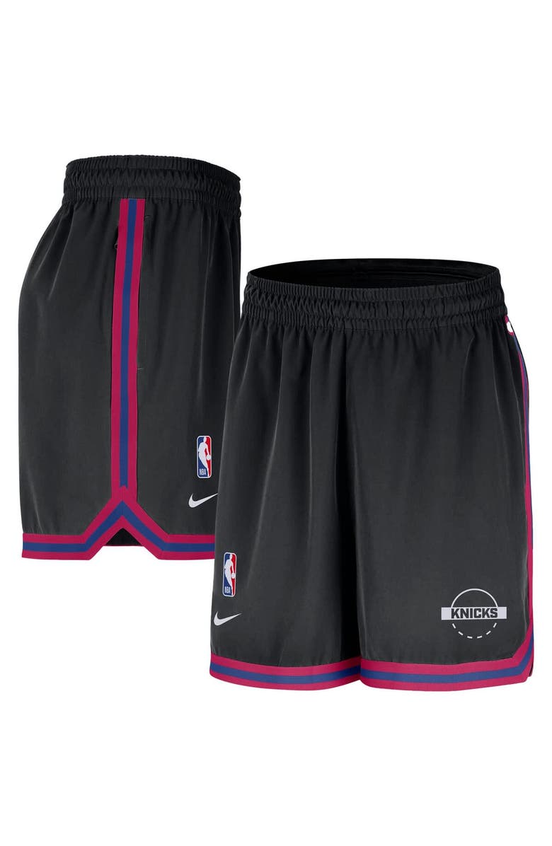 Nike Men's Nike Black New York Knicks Authentic Practice DNA Woven Performance Shorts, Main, color, Black