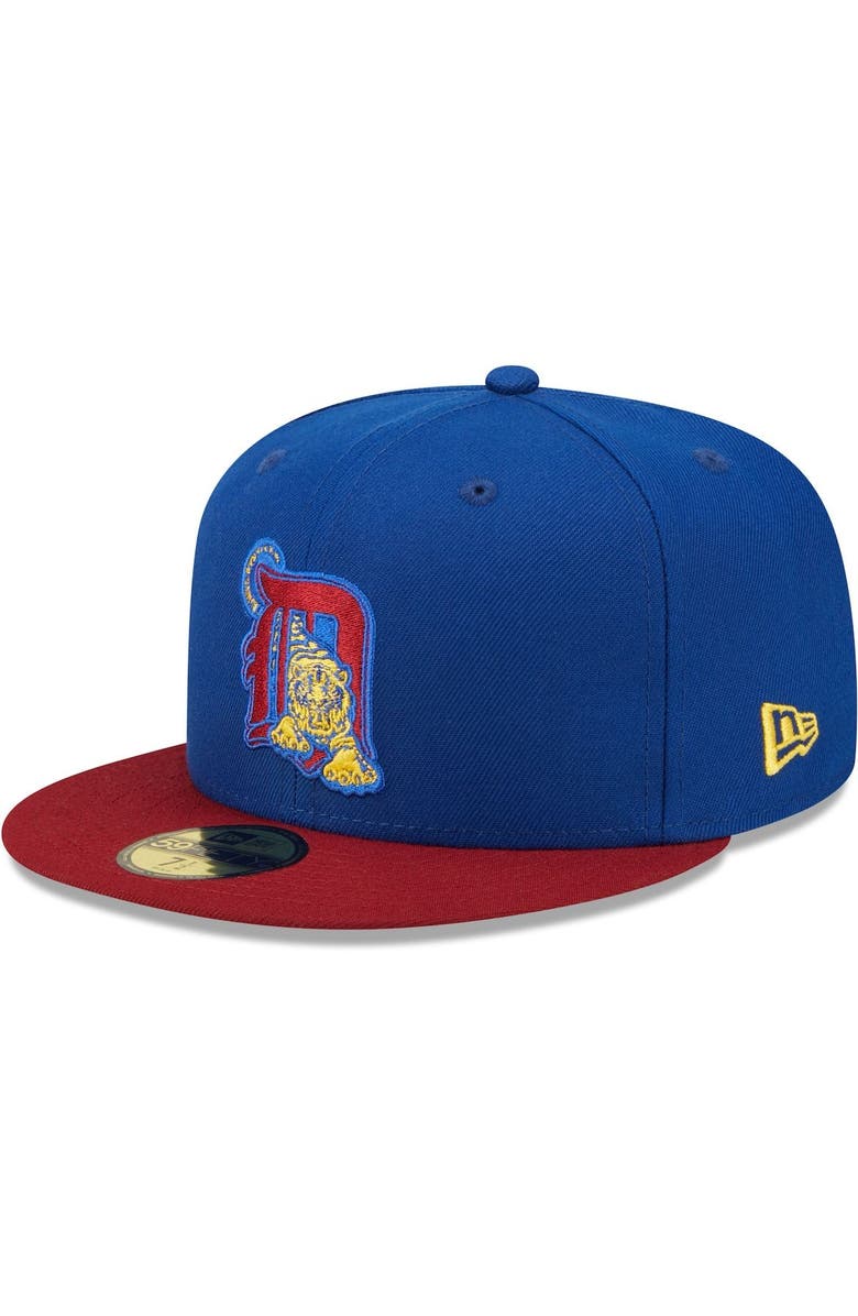 New Era Men's New Era Royal/Red Detroit Tigers Alternate Logo Primary Jewel Gold Undervisor 59FIFTY Fitted Hat, Alternate, color, 
