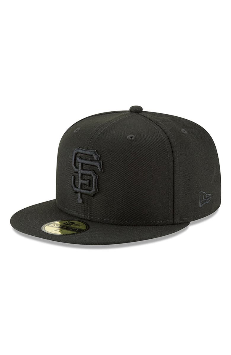 New Era Men's New Era Black San Francisco Giants Primary Logo Basic 59FIFTY Fitted Hat, Main, color,
