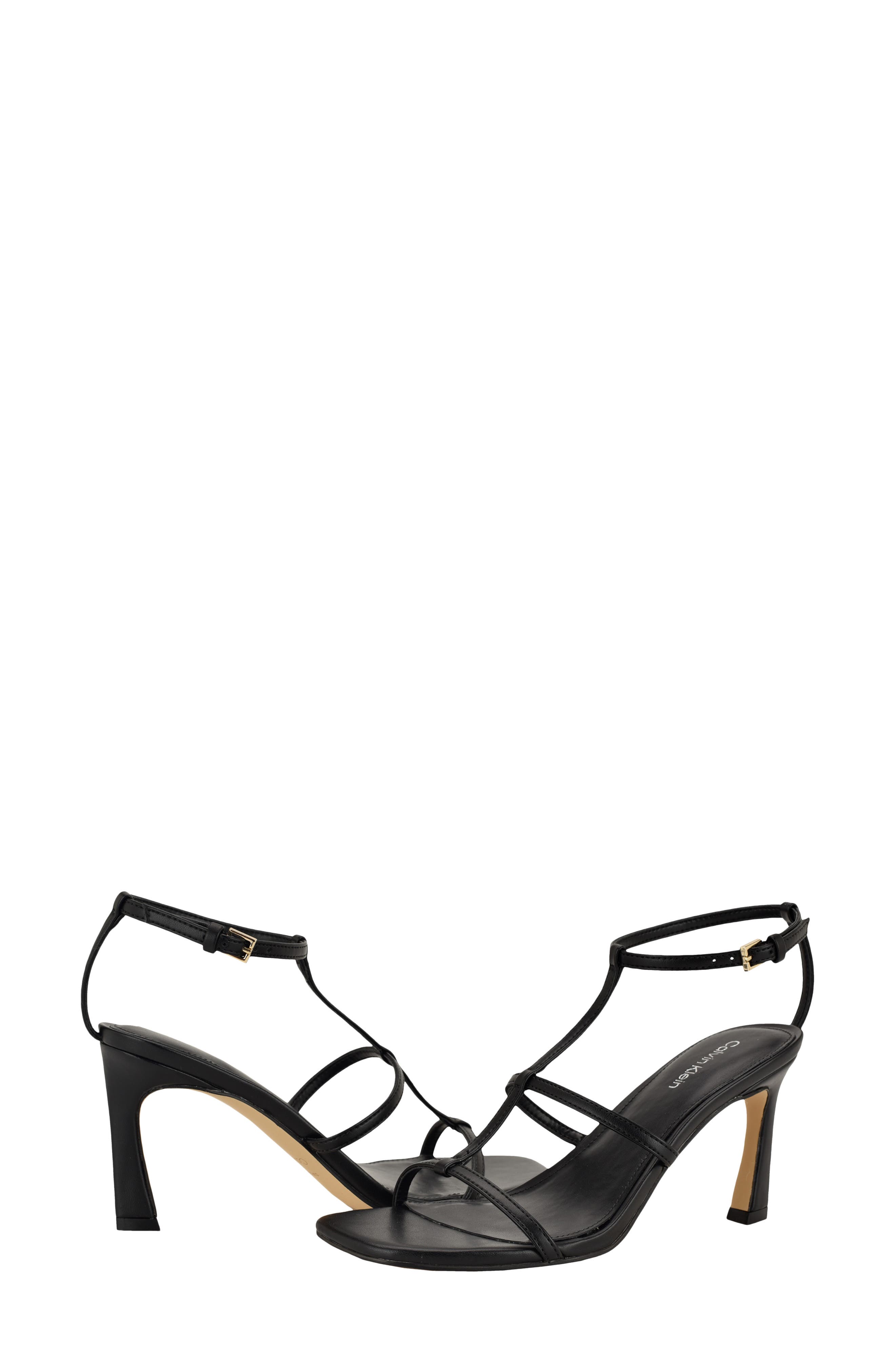 Calvin Klein Pelara Ankle Strap Sandal, Alternate, color, Black