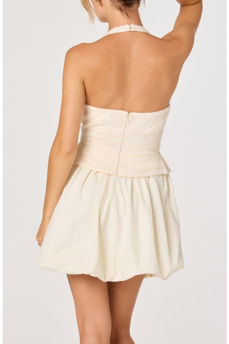 Giavanna Halter Minidress, Alternate, color, CREAM