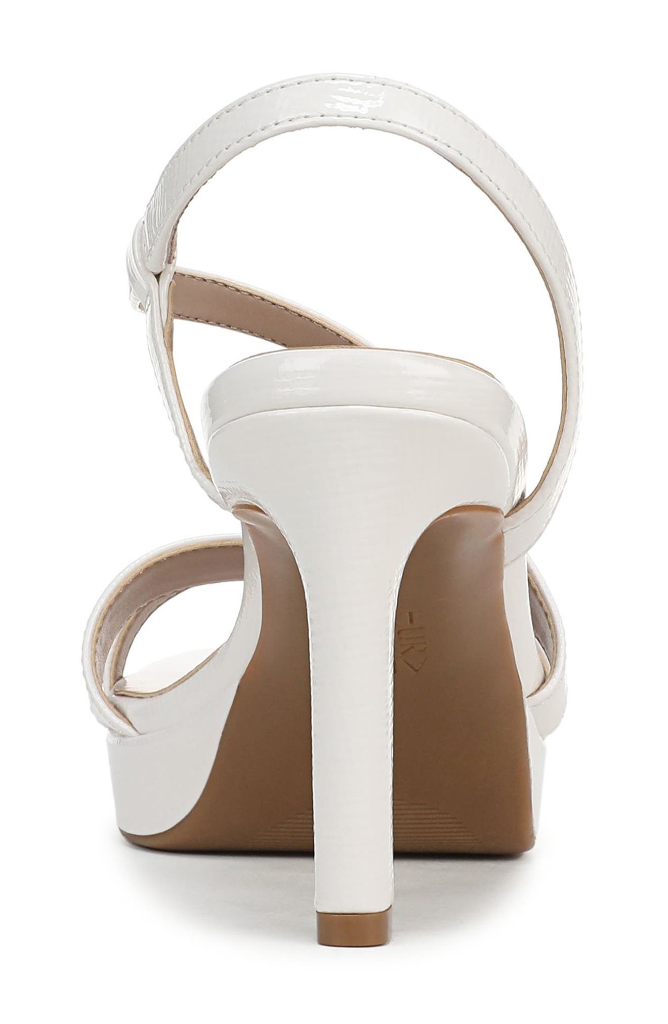 Naturalizer Abby Platform Slingback Sandal, Alternate, color, Warm White Faux Leather