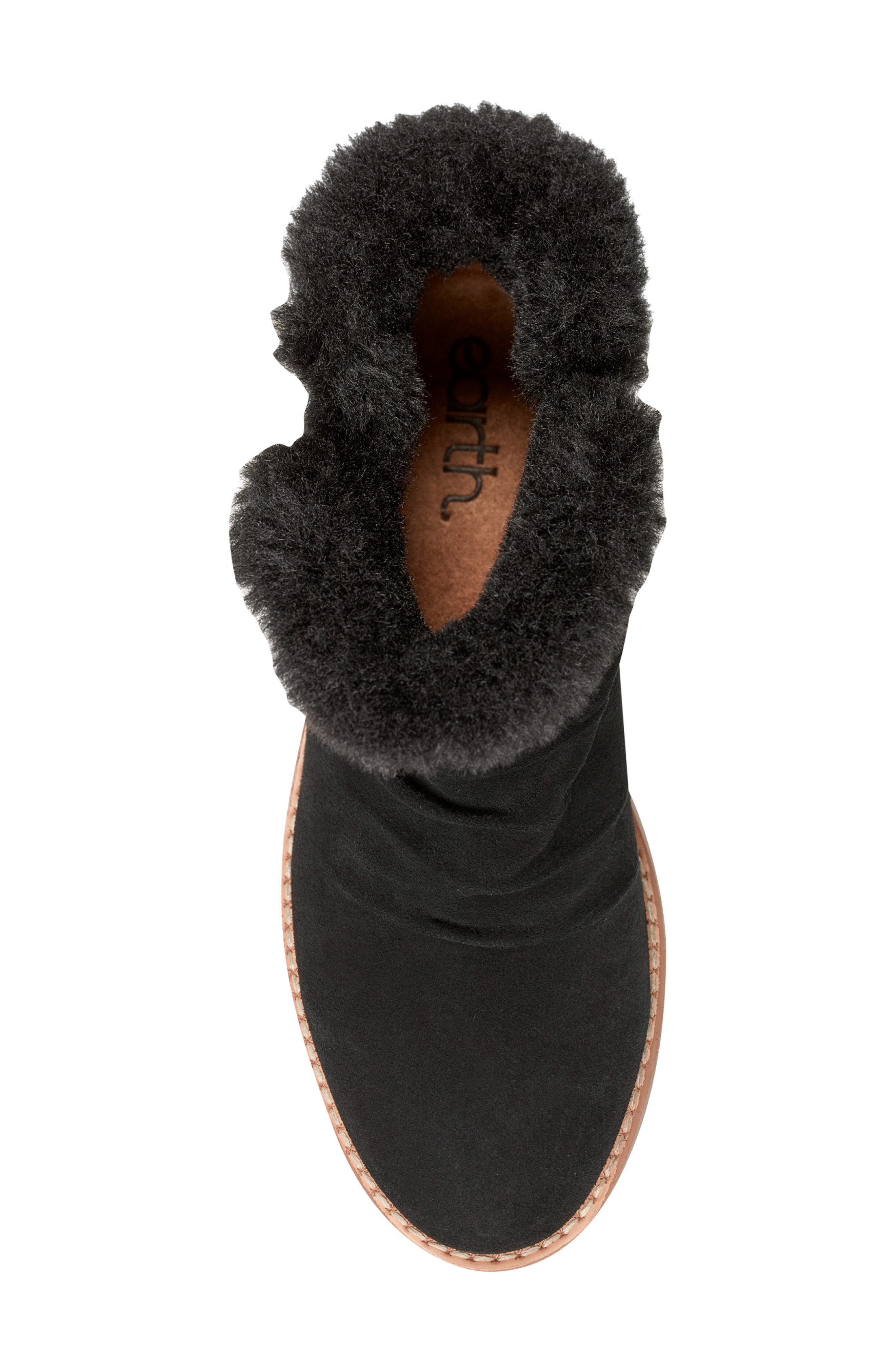 Earth<sup
®</sup
 Yara Waterproof Faux Fur Lined Bootie, Alternate, color, Black