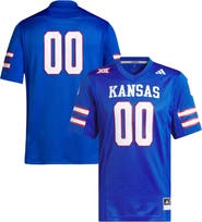 adidas Men's adidas #00 Royal Kansas Jayhawks Premier Football Jersey