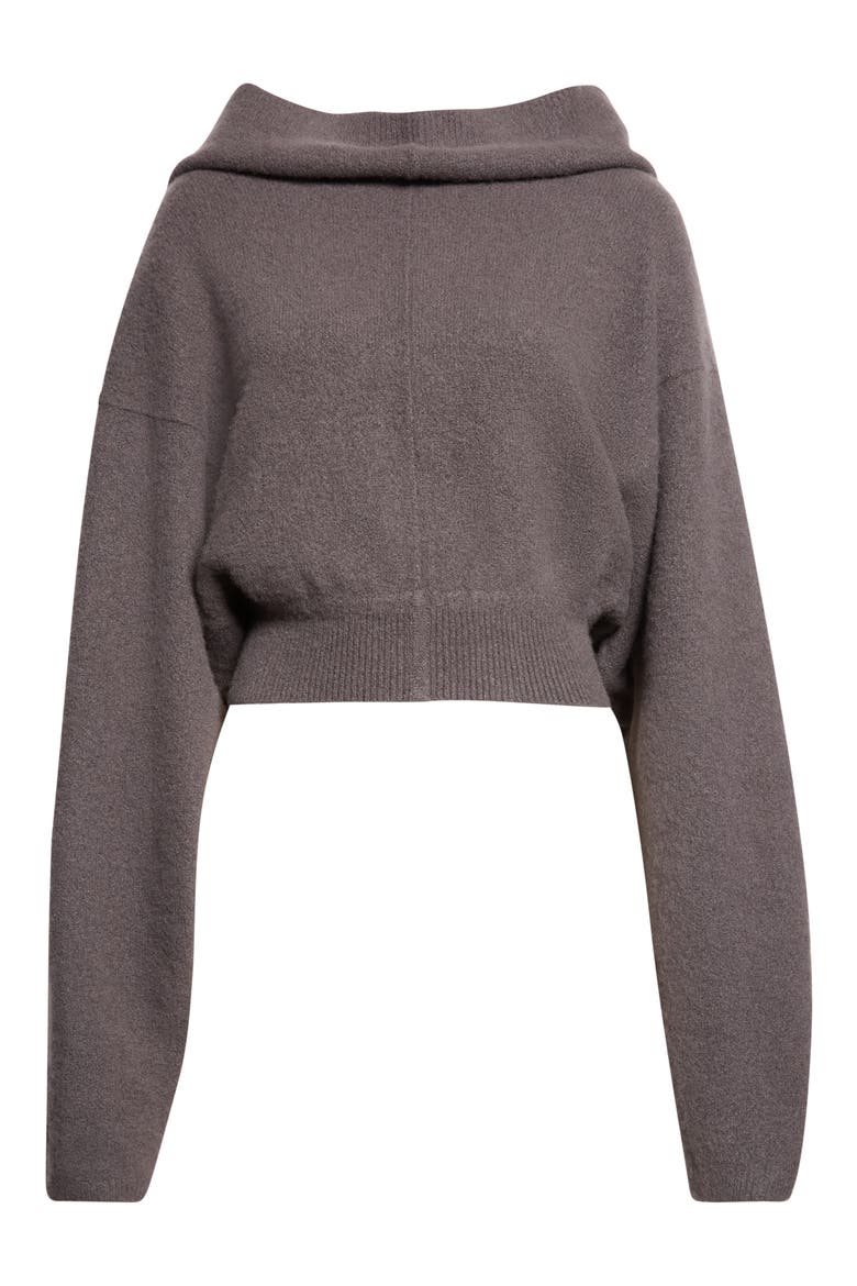 Hooded Cashmere Blend Pullover Sweater, Main, color, DARK DUST