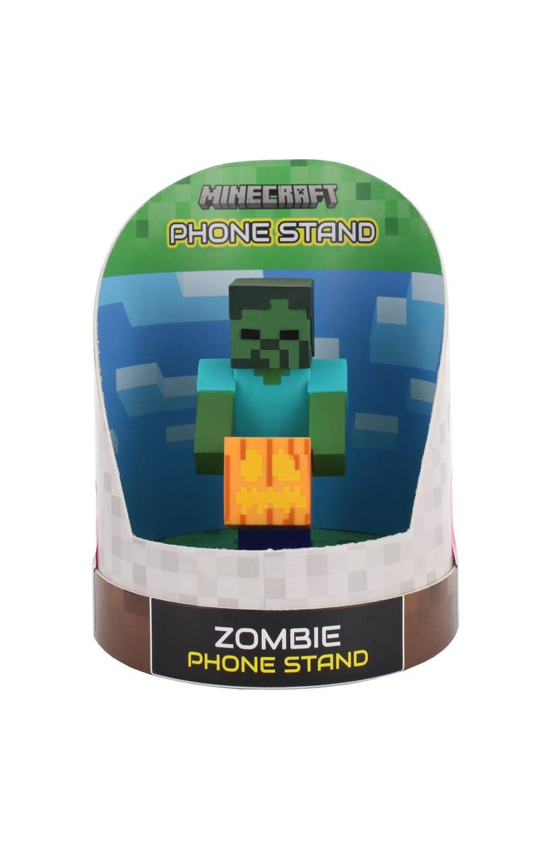 Exquisite Gaming Minecraft 4 Inch Zombie Earbud and Phone Holder, Alternate, color, Multicolored