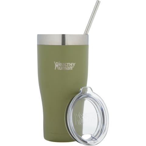 Stainless Steel Tumbler & Lid, 32 oz Olive