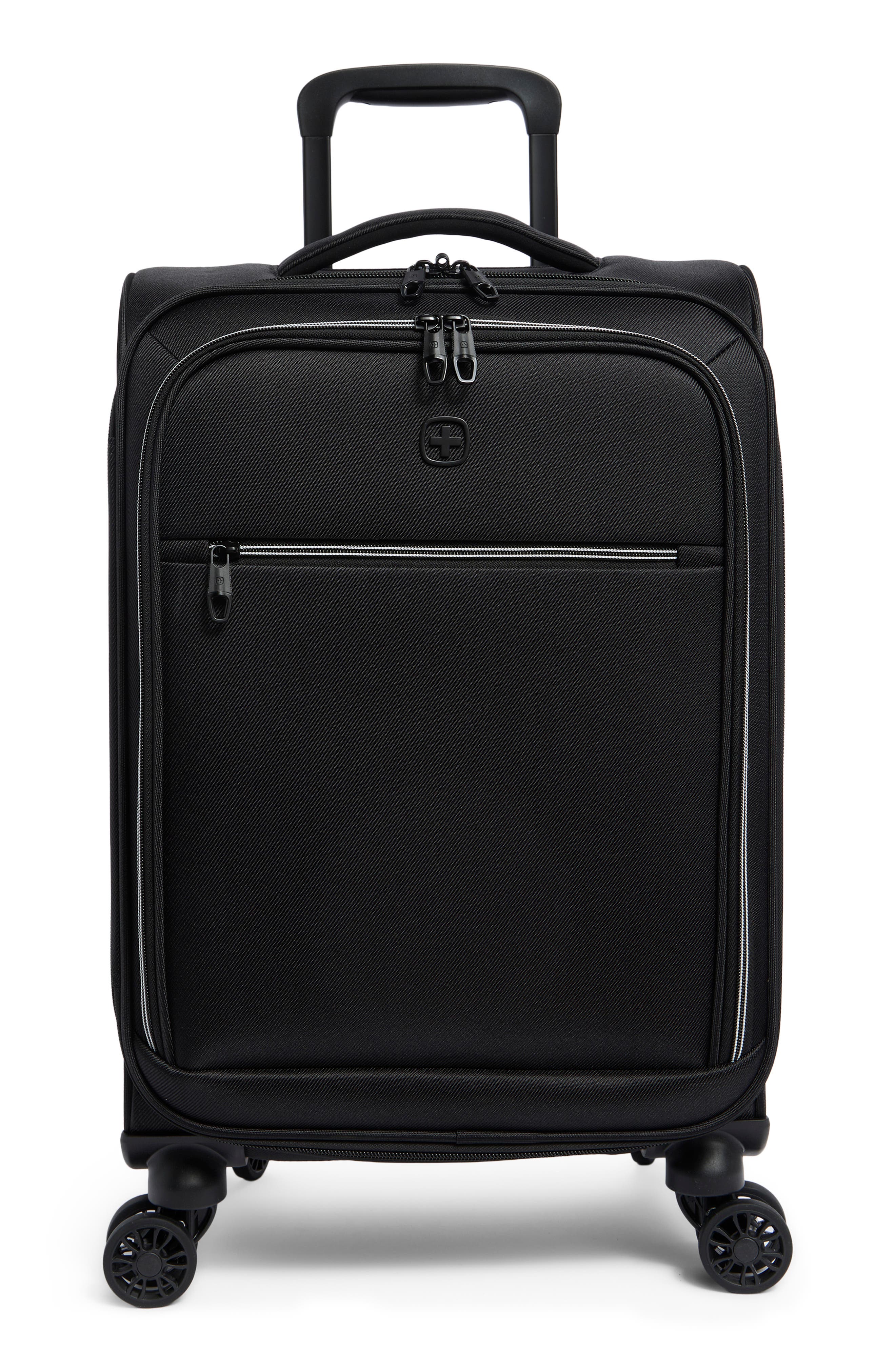Swissgear 19-inch Softside Spinner Carry-on Luggage In Black