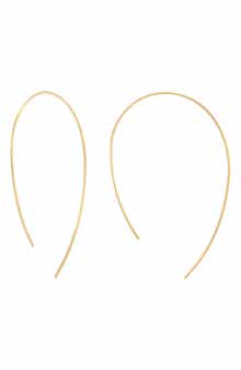 14k Gold Plated Drop Wire Earrings