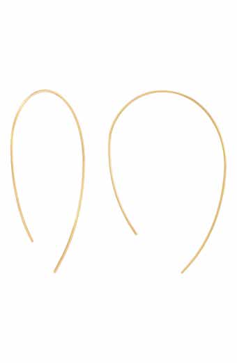 14k Gold Plated Drop Wire Earrings