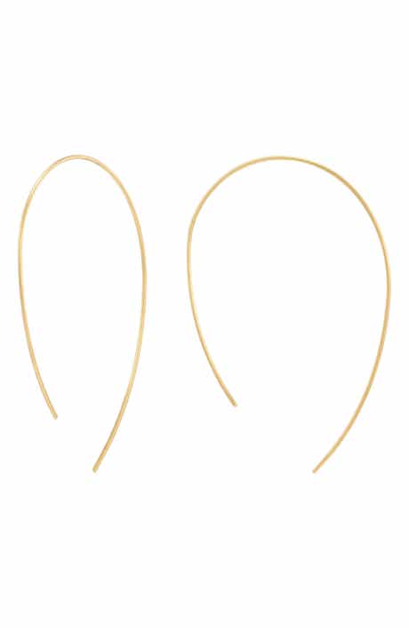 14k Gold Plated Drop Wire Earrings