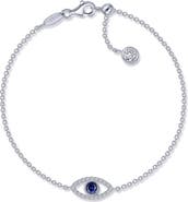 Lafonn Simulated Diamond & Lab-Created Sapphire Evil Eye Bracelet